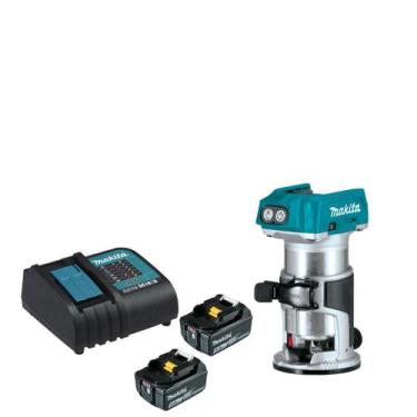 Imagem de Tupia Makita 2 Bateria 18v 5ah Drt50z Com Carregador Bivolt
