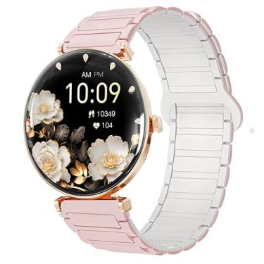 Imagem de Pulseira de relógio inteligente Hwagol, pulseira esportiva de silicone de 20 mm e 24 mm compatível com relógios inteligentes Hwagol S1, V92 de 1,4 polegadas, G20, G28 de 4,7 cm (rosa, pulseira de