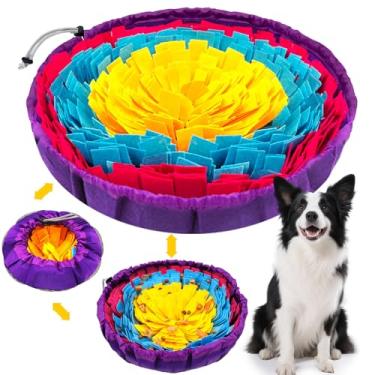 Imagem de PETCARE Tapete de Snuffle para cães, tigela de alimentação lenta ajustável, brinquedos de enriquecimento interativo para cães pequenos, médios e grandes, gatos, filhotes cheiram, tapetes de