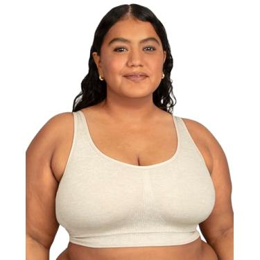 Imagem de Fruit of the Loom Sutiã feminino Fit for Me 360 stretch plus size sem costura, Aveia mesclada, XX-Large Plus