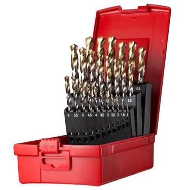 Imagem de Kit Brocas pontas titânio 3mm a 13,5mm - Black