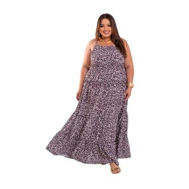 Imagem de Vestido Plus Size Midi Longo 3 Marias Babado Costas Nua Com Lastex - T