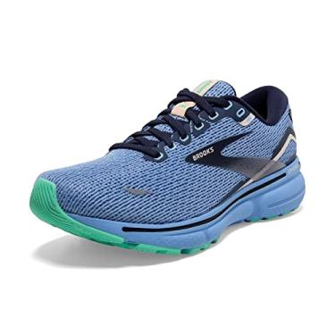 Imagem de Brooks Tênis de corrida feminino Ghost 15 Neutral, Azul Vista/Pavão/Linho, 36