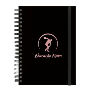 Imagem de Caderno Colegial Plus 12 Matérias Profissões Educação Física (Preto e Rosê)