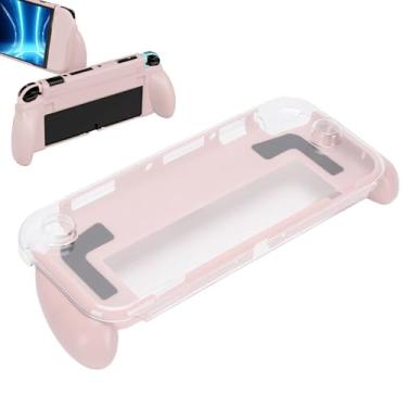 Imagem de Dpofirs Ajuste da Tampa Protetora à Prova de Choque para Troca OLED Handheld Console GRIP, Caixa de Console Portátil Anti Slip PC, Com Aberturas Finas de 1 Mm (Rosa)