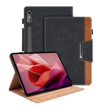 Imagem de Oduio - Capa para Lenovo Tab P12 12,7 Polegadas 2023 (TB370FU) - Capa Flio de Couro PU com Fecho Magnetico, Suporte de Visualizao em Vrios ngulos com Bolso, Proteo e Transporte da Tablet