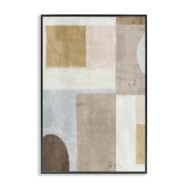 Imagem de Stupell Industries Design artístico giclée emoldurado preto geométrico subtle Drift por Emma Peal, 76 x 50 cm
