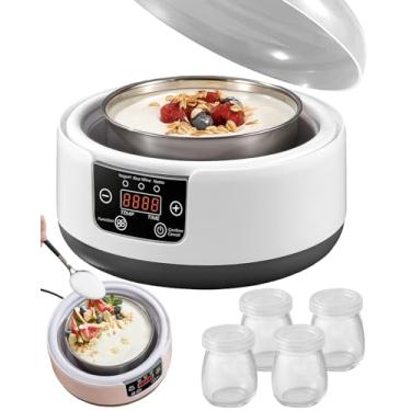 Imagem de Máquina de iogurte 36 horas, máquina automática de iogurte digital com controle de temperatura constante e temporizador, máquina multifuncional de iogurte probiótico para queijo caseiro, vinho de
