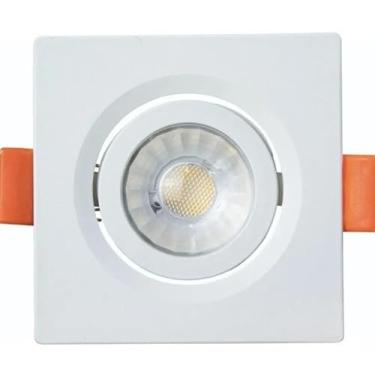 Imagem de Kit 10 Spot Led 3w Quadrado Branco Quente 3k Bivolt