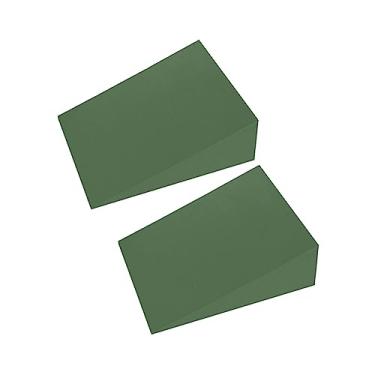 Imagem de MotiveTech 2 Peças de Prancha Inclinada para Alongamento de Panturrilhas, Blocos de Cunha para Ioga, Pranchas de Agachamento Profissionais, de Cunha para a, Verde 12cmx15cmx5cm