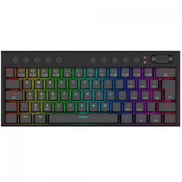 Imagem de Teclado Gamer Mecânico Redragon Horus Mini, RGB, Low Profile, USB, Switch Brown, ABNT2, 60%, Preto