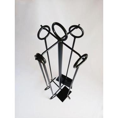 Imagem de Conjunto de Limpeza para Lareira e Churrasqueira 5 Peças em Ferro Cor 
