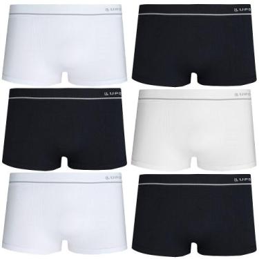 Imagem de Cuecas Sunga Lupo Kit Com 6 Microfibra Sem Costura 676-002, P, Preta e