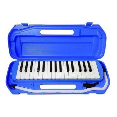 Imagem de Escaleta Piânica Csr 32 Teclas Azul Com Case Bocal E Estojo