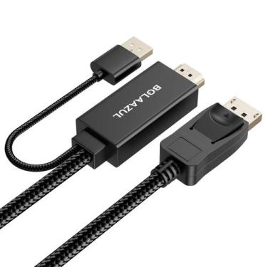 Imagem de Cabo conversor BolaAzul HDMI para DisplayPort 4K @60Hz Preto