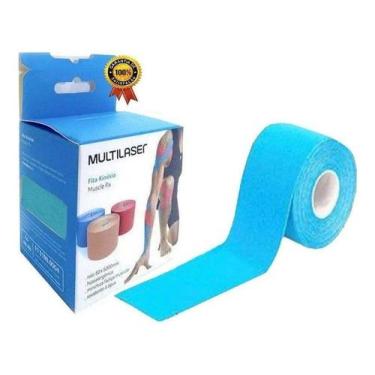 Imagem de Bandagem Kinesio Tape Funcional Fita Cinesiologica 5 Metro - Multi, Az