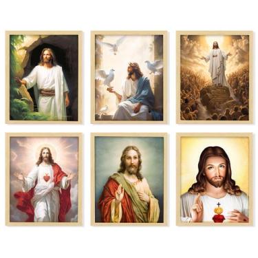 Imagem de Pôster 97 Decor Jesus Pictures Cristo Sagrado Coração 20x25cm