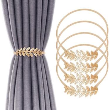 Imagem de Curtain Holdbacks LLPMutu Aluminium Aluminium Alloy Gold Leaf, pacote 