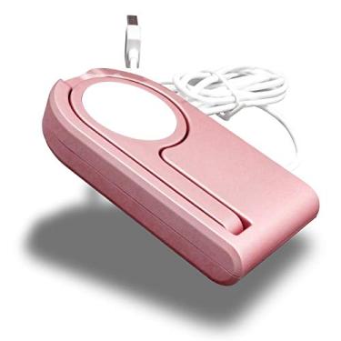 Imagem de [Certificado MFI] Base de carregamento magnética portátil Apple iWatch de substituição, design dobrável para ativar o modo criado-mudo com cabo USB de 90 cm de comprimento, compatível com todos os