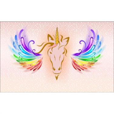 Imagem de Painel de Lona Unicórnio Luxo - Fabrika de festa, 200x160cm