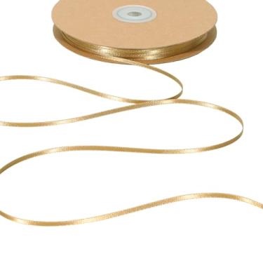 Imagem de LaRibbons Fita de cetim dourada de 1/20.3 cm 100 metros fina dupla face fita de seda dourada pálida para buquê de flores, artesanato, embrulho de presente, decoração de Natal de casamento