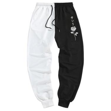 Imagem de Calça de moletom ZAFUL estampada para homens, casuais, joggers, XXL