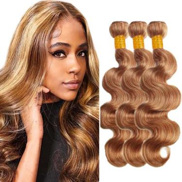 Imagem de Pacotes de cabelo HuxoWax Honey Blonde P27/30 Body Wave 30-40cm