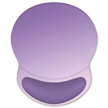 Imagem de ITNRSIIET Mouse pad ergonômico com descanso de pulso em gel confortável, base de poliuretano antiderrapante, superfície texturizada lisa, reduz a fadiga das mãos e a dor no pulso, 21 x 19 cm para