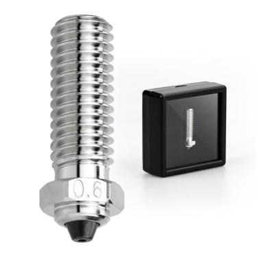 Imagem de Xirbbo Atualização De Bicos Bimetálicos Volcano De Carboneto De Tungstênio De 0,6 Mm, Alta Condutividade Térmica, Resistência À Abrasão Para Anycubic Vyper/Kobra Max/Plus, Artillery Sidewinder X2 Flsu