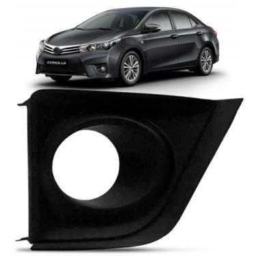 Imagem de Moldura Farol Milha Corolla 2015 A 2017 Preta Com Furo - Retrovex