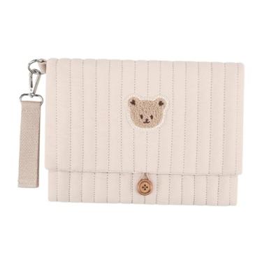 Imagem de TTETTZ Bolsa Organizadora de Fraldas Dobrável Multifuncional Portátil Bolsa Organizadora de Fraldas para Creche Piscina, cáqui