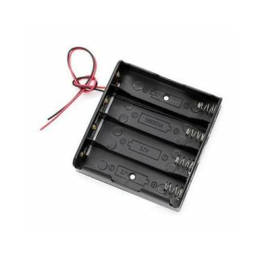 Imagem de Suporte para 4 baterias modelo 18650 de 3.7V - PowerVolt