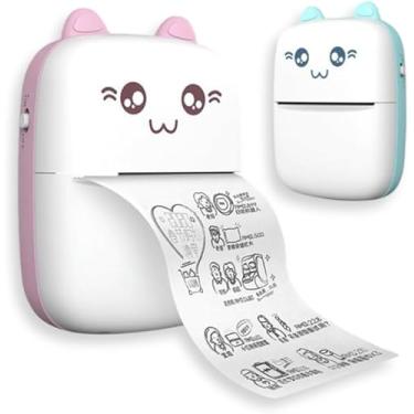 Imagem de Mini Impressora Térmica Portátil Conexão BT Sem Fio 200 DPI para Etiquetas e Anotações