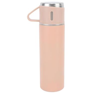 Imagem de Copo Isolado Externo, Copo Isolado, Tampa Multiuso, Aço Inoxidável, 500 Ml (Rosa)