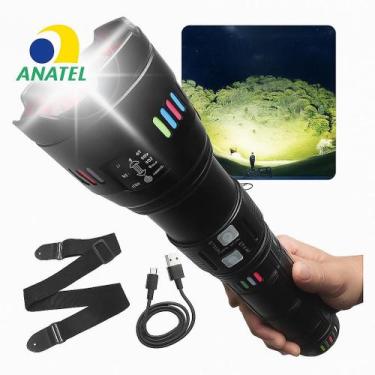 Imagem de Lanterna Laser Super Branca Ultra Led Tática Canhão De Luz Portátil Lo