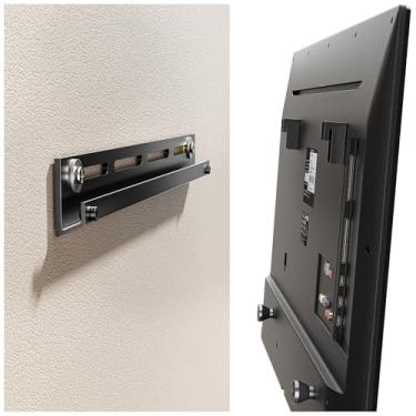 Imagem de Auoace Suporte de TV universal fixo de parede para TVs de 12 a 55 polegadas, serve para drywall, concreto, tijolo, suporte de TV de baixo perfil com âncoras, comporta 45 kg, VESA máximo de 400 x 400