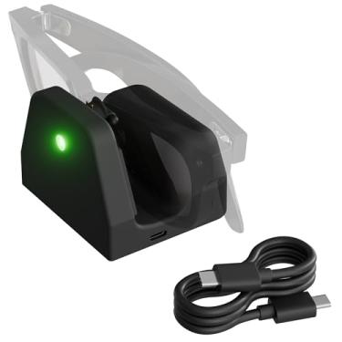 Imagem de DaierTek Suporte de carregamento compatível com óculos Meta Smart Wayfarer/Skyler/Headliner, indicador LED, preto