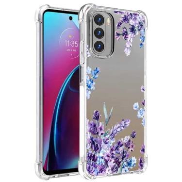 Imagem de FollmeAir Capa para Moto G Stylus 2022, Slim Flexível TPU para Meninas Mulheres Airbag Amortecedor Borracha Amortecedor Capa de Silicone Macio Apto para Motorola Moto G Stylus 2022 4G (Lavanda)