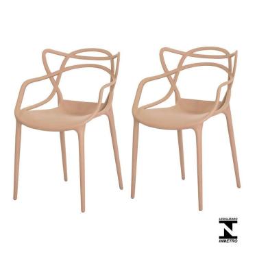 Imagem de Kit 2 Cadeiras Allegra Nude Sala Cozinha Jantar