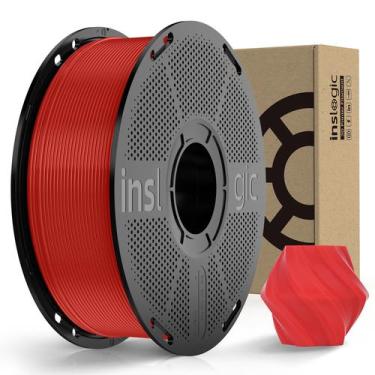 Imagem de Filamento para impressora 3D Inslogic PLA Pro 1,75 mm 1 kg (vermelho)