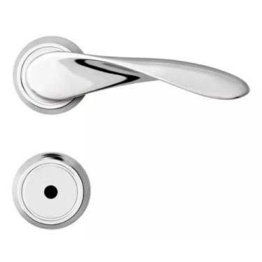 Imagem de Fechadura Banheiro MZ420 ST2 R225 55mm Roseta Cromado Wave Papaiz