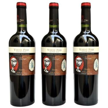 Imagem de Vinho Viejo Feo Reserva Cabernet Sauvignon  Kit Com 3 Garrafas  Oferta