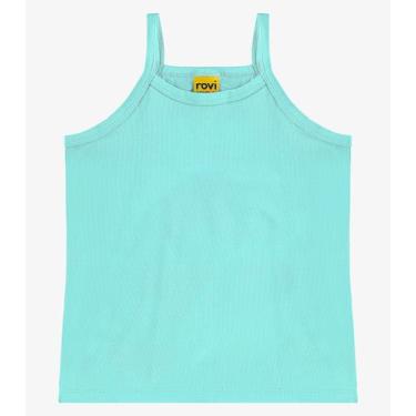 Imagem de Regata De Alça Infantil Feminina Rovi Kids Azul - Rovitex Kids Básicos