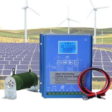 Imagem de Controlador De Carga Solar, Controle Inteligente Mppt, Descarga ContíNua Pwm, IdentificaçãO AutomáTica, Fonte De AlimentaçãO Dupla Para Energia EóLica, Energia Solar