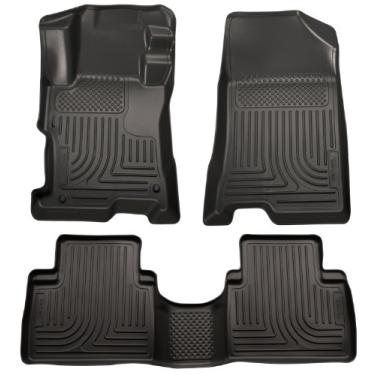 Imagem de Husky Liners 98851Serve para Hyundai Sonata GLS/Limited/SE Weatherbeater 2011-14, tapetes dianteiros e 2º assento, preto