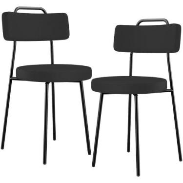 Imagem de Kit 02 Cadeiras Decorativas Estofada Para Sala De Jantar Barcelona L02