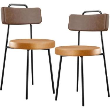 Imagem de Kit 02 Cadeiras Decorativas Estofada Para Sala Jantar Barcelona L02 ma