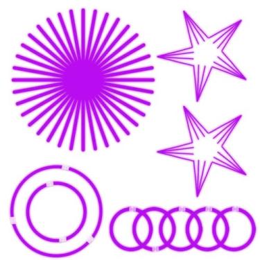 Imagem de NUDALA Pulseira De Bastões Luminosos Em Massa Atacado Glow In The Dark Party 100 8 ”Colares De Bastões De Luz Com 100 Conectores Iluminam Brinquedos Para A Páscoa, Halloween, Aniversário, Carnaval (Ro