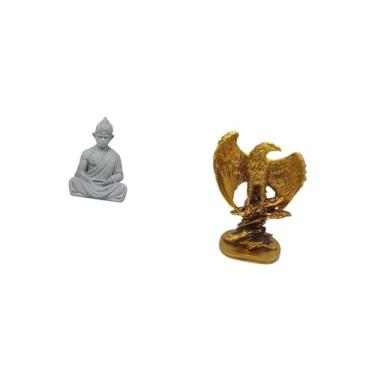 Imagem de Fenteer Estátua de Buda de Macaco, Escultura em Miniatura Colecionável, Arte de Sun Wukong, Presente Decorativo para Pátio de Hotel, Quintal, Estantes, Sala D