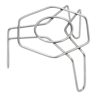 Imagem de Baoblaze Mini suporte hexagonal para vapor com design em U, construção robusta para chaleiras elétricas pequenas, suporte de aço inoxidável de 2,8 x 2